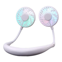 Load image into Gallery viewer, Summer Fan Hanging Neck 1200mAh Fan Rechargeable USB Hanging Neck Fan Mini Carry On Electric Fan For Outdoor Sports Cooling Fan Portable Hanging Neck Fan Rechargeable Neck Fan