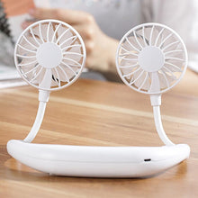 Load image into Gallery viewer, Summer Fan Hanging Neck 1200mAh Fan Rechargeable USB Hanging Neck Fan Mini Carry On Electric Fan For Outdoor Sports Cooling Fan Portable Hanging Neck Fan Rechargeable Neck Fan