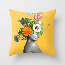 Load image into Gallery viewer, Summer Fashion Fresh Yellow Cute Pillows Case Geometry Yellow Pillow Case Cushion Cover Polyester Pillowcase Floral Cushion Case Modern Decorative Pillows For Bed Sofa Couch 45x45CM