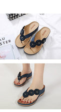 Load image into Gallery viewer, Summer Flat Sandal For Women Multicolor Handmade Retro Flowers Flip-Flops Women Slippers Cute Flat Summer Flats Sandals Women Strappy Flat Open Toe Sandals