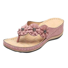 Load image into Gallery viewer, Summer Flat Sandal For Women Multicolor Handmade Retro Flowers Flip-Flops Women Slippers Cute Flat Summer Flats Sandals Women Strappy Flat Open Toe Sandals