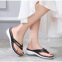 Load image into Gallery viewer, Summer Flat Sandal For Women Multicolor Handmade Retro Flowers Flip-Flops Women Slippers Cute Flat Summer Flats Sandals Women Strappy Flat Open Toe Sandals