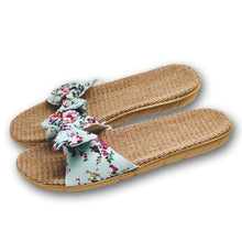 Load image into Gallery viewer, Summer Flax Home Slippers Women Slapping Beach Flip Flops Non-slip House Family Slippers Womens Indoor Home Slippers Non-Slip Casual Outdoor Lightweight Sandals