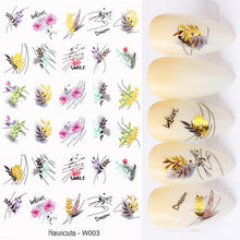 Load image into Gallery viewer, Summer Glitter Nail Decals Stickers Gold Black White Leaf Manicuring Foils Geometric Slider Nail Art Adhesive Decor Adhesive 3D Wave Design Decoration for Women Girls Art Stickers Decal Decoration Metallic Curve Strip Line Nail Decor