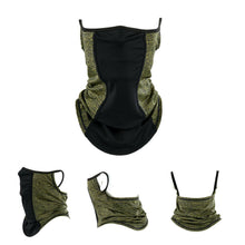 Load image into Gallery viewer, Summer Half Face Mask Cycling Bandana Scarf Neck Gaiter Warmer Bicycle Running Ski Hunting Hiking Hanging Ear Scarves Men Women Motorcycle Protect Cycling Face Mask Anti-UV Neck Hood Half Face Breathable Dustproof Headband Triangle Sport Scarf