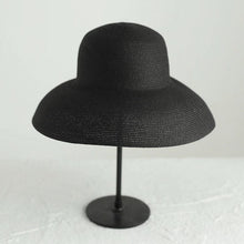 Load image into Gallery viewer, Summer Hat New Female Sun Hat Folding Beach Hat New Women's Ladies Wide Large Brim Floppy Folding Summer Beach Sun Hat Straw Cap Big Brim Elegant White Travel Sun Hat 55-58CM