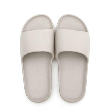 Load image into Gallery viewer, Summer Home Mens Slippers Simple Black White Shoes Non-Slip Bathroom Slides Flip Flops Indoor Women Slippers Soft Slides Slippers For Men Cloud Cushioned Slides Thick Non-Slip Pool Gym House Slipper