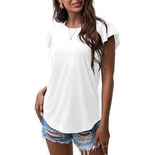 Load image into Gallery viewer, Summer Knit Ruffle Short Sleeve Top