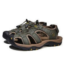 Load image into Gallery viewer, Summer Men's Breathable Sandals Beach Casual Shoes Thick Sole Closed Toe Aqua Shoes Hiking Fishing Summer Closed Toe Walking Sandal For Athletic Outdoor Lightweight Beach Breathable Waterproof Sandals