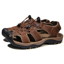 Load image into Gallery viewer, Summer Men's Breathable Sandals Beach Casual Shoes Thick Sole Closed Toe Aqua Shoes Hiking Fishing Summer Closed Toe Walking Sandal For Athletic Outdoor Lightweight Beach Breathable Waterproof Sandals