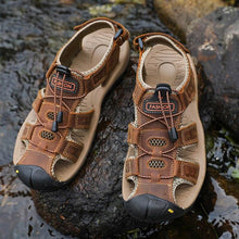 Load image into Gallery viewer, Summer Men's Breathable Sandals Beach Casual Shoes Thick Sole Closed Toe Aqua Shoes Hiking Fishing Summer Closed Toe Walking Sandal For Athletic Outdoor Lightweight Beach Breathable Waterproof Sandals