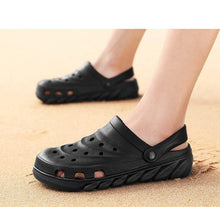 Load image into Gallery viewer, Summer Men Sandals Hole Shoes Rubber Clogs Unisex Garden Shoes Black Beach Flat Men Sandals Sports Casual Slippers Indoor Slip On Beach Classic Water Shoes