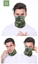 Load image into Gallery viewer, Summer Men Women Camouflage Bandana Half Face Mask Neck Gaiter Cover Face Scarf Cycling Hunting Fishing Balaclava Scarf Unisex Men Women Bandanas Polyester Breathable Windproof Anti UV Neck Cover Camping Hiking Climbing Face Mask
