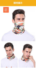Load image into Gallery viewer, Summer Men Women Camouflage Bandana Half Face Mask Neck Gaiter Cover Face Scarf Cycling Hunting Fishing Balaclava Scarf Unisex Men Women Bandanas Polyester Breathable Windproof Anti UV Neck Cover Camping Hiking Climbing Face Mask