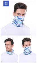 Load image into Gallery viewer, Summer Men Women Camouflage Bandana Half Face Mask Neck Gaiter Cover Face Scarf Cycling Hunting Fishing Balaclava Scarf Unisex Men Women Bandanas Polyester Breathable Windproof Anti UV Neck Cover Camping Hiking Climbing Face Mask