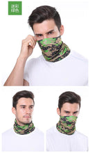 Load image into Gallery viewer, Summer Men Women Camouflage Bandana Half Face Mask Neck Gaiter Cover Face Scarf Cycling Hunting Fishing Balaclava Scarf Unisex Men Women Bandanas Polyester Breathable Windproof Anti UV Neck Cover Camping Hiking Climbing Face Mask