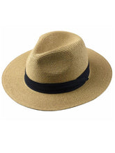 Load image into Gallery viewer, Summer Outdoor Men Large Size Hats Lady Beach Wide Brim Straw Hat Unisex Luxury Straw Hat Classic Mens Dress Hats Party Accessories
