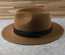 Load image into Gallery viewer, Summer Outdoor Men Large Size Hats Lady Beach Wide Brim Straw Hat Unisex Luxury Straw Hat Classic Mens Dress Hats Party Accessories