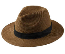 Load image into Gallery viewer, Summer Outdoor Men Large Size Hats Lady Beach Wide Brim Straw Hat Unisex Luxury Straw Hat Classic Mens Dress Hats Party Accessories
