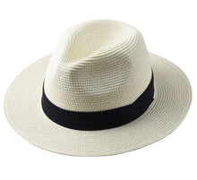 Load image into Gallery viewer, Summer Outdoor Men Large Size Hats Lady Beach Wide Brim Straw Hat Unisex Luxury Straw Hat Classic Mens Dress Hats Party Accessories