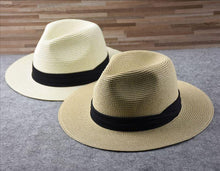 Load image into Gallery viewer, Summer Outdoor Men Large Size Hats Lady Beach Wide Brim Straw Hat Unisex Luxury Straw Hat Classic Mens Dress Hats Party Accessories