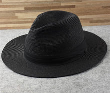 Load image into Gallery viewer, Summer Outdoor Men Large Size Hats Lady Beach Wide Brim Straw Hat Unisex Luxury Straw Hat Classic Mens Dress Hats Party Accessories