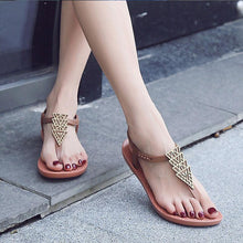 Load image into Gallery viewer, Summer Sandals Women New Flat Slides Flip Flops Seaside Vacation Shoes Woman Beach Flat Style Casual Sandals Slippers Beach Shoes Dress Summer Beach Shoes Thong Slippers