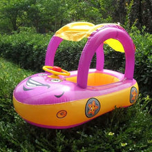 Load image into Gallery viewer, Summer Steering Wheel Sunshade Swim Ring Car Inflatable Baby Float Seat Boat