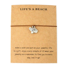 Load image into Gallery viewer, Summer Style Adjustable Jewelry Make a Wish Silver Sea Turtles Charm Women Men Bracelets Beach Sea Turtles Rope String Bracelets Anklets Family Handmade Adjustable Turtle String Bracelet For Women Kids