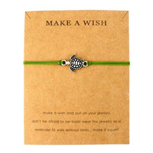 Load image into Gallery viewer, Summer Style Adjustable Jewelry Make a Wish Silver Sea Turtles Charm Women Men Bracelets Beach Sea Turtles Rope String Bracelets Anklets Family Handmade Adjustable Turtle String Bracelet For Women Kids