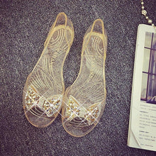Load image into Gallery viewer, Summer Style Women Sandals Fashion Shoes Woman Casual Lightweight Toe Sandal Crystal Flat Shoes Round Toe Dress Open Toe Sandals Flip Flops Slip On Fashion Dress Shoes