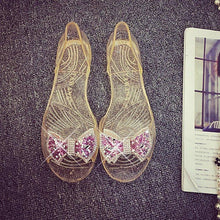 Load image into Gallery viewer, Summer Style Women Sandals Fashion Shoes Woman Casual Lightweight Toe Sandal Crystal Flat Shoes Round Toe Dress Open Toe Sandals Flip Flops Slip On Fashion Dress Shoes