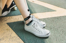 Load image into Gallery viewer, Summer Transparent Letter Patterned Socks Women Hollow Out Cotton Short Socks Thin Casual Ankle Socks Made Of Breathable Cotton Boat Socks For Women