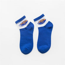 Load image into Gallery viewer, Summer Transparent Letter Patterned Socks Women Hollow Out Cotton Short Socks Thin Casual Ankle Socks Made Of Breathable Cotton Boat Socks For Women