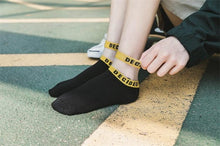 Load image into Gallery viewer, Summer Transparent Letter Patterned Socks Women Hollow Out Cotton Short Socks Thin Casual Ankle Socks Made Of Breathable Cotton Boat Socks For Women