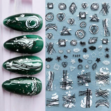 Load image into Gallery viewer, Summer Tropical Beach Coconut Tree Slippers 3D Nail Sticker Leaves Shell Transfer Decals Slider Decoration Manicures Tip Water Transfer Nail Decals Sticker For Pretty Girl Self-Adhesive Nail Decals Designer Nail Stickers for Acrylic