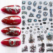 Load image into Gallery viewer, Summer Tropical Beach Coconut Tree Slippers 3D Nail Sticker Leaves Shell Transfer Decals Slider Decoration Manicures Tip Water Transfer Nail Decals Sticker For Pretty Girl Self-Adhesive Nail Decals Designer Nail Stickers for Acrylic