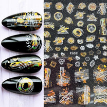 Load image into Gallery viewer, Summer Tropical Beach Coconut Tree Slippers 3D Nail Sticker Leaves Shell Transfer Decals Slider Decoration Manicures Tip Water Transfer Nail Decals Sticker For Pretty Girl Self-Adhesive Nail Decals Designer Nail Stickers for Acrylic