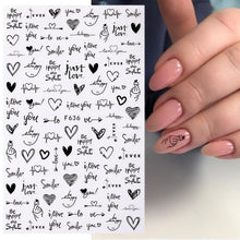 Load image into Gallery viewer, Summer Tropical Plants 3D Nail Sticker Iridescent Leaves Tree Transfer Decals Slider For Nails DIY Nail Art Decoration 3D Nail Stickers Decals Snowflakes Elk Bear Christmas Xmas Transfer Stickers Nail Art Self-Adhesive Decals Decoration Nail Art