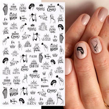 Load image into Gallery viewer, Summer Tropical Plants 3D Nail Sticker Iridescent Leaves Tree Transfer Decals Slider For Nails DIY Nail Art Decoration 3D Nail Stickers Decals Snowflakes Elk Bear Christmas Xmas Transfer Stickers Nail Art Self-Adhesive Decals Decoration Nail Art