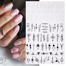 Load image into Gallery viewer, Summer Tropical Plants 3D Nail Sticker Iridescent Leaves Tree Transfer Decals Slider For Nails DIY Nail Art Decoration 3D Nail Stickers Decals Snowflakes Elk Bear Christmas Xmas Transfer Stickers Nail Art Self-Adhesive Decals Decoration Nail Art