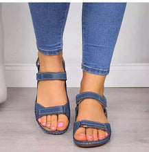 Load image into Gallery viewer, Summer Woman Sandals New College Style Sandals Low Heel Casual Women Shoes Fashion Leather New Shoes Premium Comfy Hook And Loop Closure Sport Sandal Casual Flat Arch Support Outdoor Modern Shoes For Summer