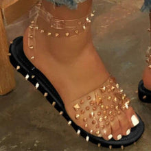 Load image into Gallery viewer, Summer Woman Transparent Buckle Strap Shoes Women's Sandals Cute Flat Dressy Summer Beach Flat Sandals Casual Open Toe Buckle Ankle Strap Sandals Shoes Flat Sandals Adjustable Buckle For Women
