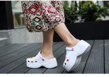 Load image into Gallery viewer, Summer Women Clogs Platform Garden Sandals Fruit Slippers Slip On Beach Shoes Fashion Slides Platform Clogs Beach Sandals Slippers For Women