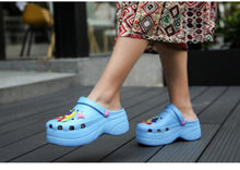 Load image into Gallery viewer, Summer Women Clogs Platform Garden Sandals Fruit Slippers Slip On Beach Shoes Fashion Slides Platform Clogs Beach Sandals Slippers For Women