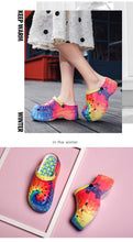 Load image into Gallery viewer, Summer Women Clogs Quick Dry Rainbow Tie Thick Wedges Garden Shoes Beach Sandals Flip Flops For Women Slipper Lightweight Home Slip On Walking Casual Art Painted Travel Holiday Shoes