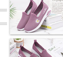 Load image into Gallery viewer, Summer Women Flat Shoes New Espadrilles Flying Knitting Shoes Fashion Flowers Sneakers Lazy Shoes Women Mesh Running Casual Slip On Flats Comfortable Walking Casual Shoes
