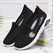 Load image into Gallery viewer, Summer Women Flat Shoes New Espadrilles Flying Knitting Shoes Fashion Flowers Sneakers Lazy Shoes Women Mesh Running Casual Slip On Flats Comfortable Walking Casual Shoes