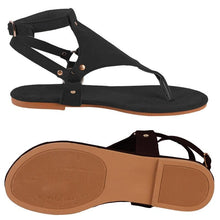 Load image into Gallery viewer, Summer Women's Sandals Fashion Fat Bottom Female Clip Toe Shoes Outdoor Beach Sandal Flat Sandal Ankle Strap Open Toe Breathable Summer Sandals Adjustable Buckle Strap Women Sandals