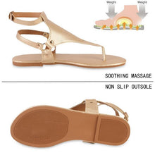Load image into Gallery viewer, Summer Women's Sandals Fashion Fat Bottom Female Clip Toe Shoes Outdoor Beach Sandal Flat Sandal Ankle Strap Open Toe Breathable Summer Sandals Adjustable Buckle Strap Women Sandals
